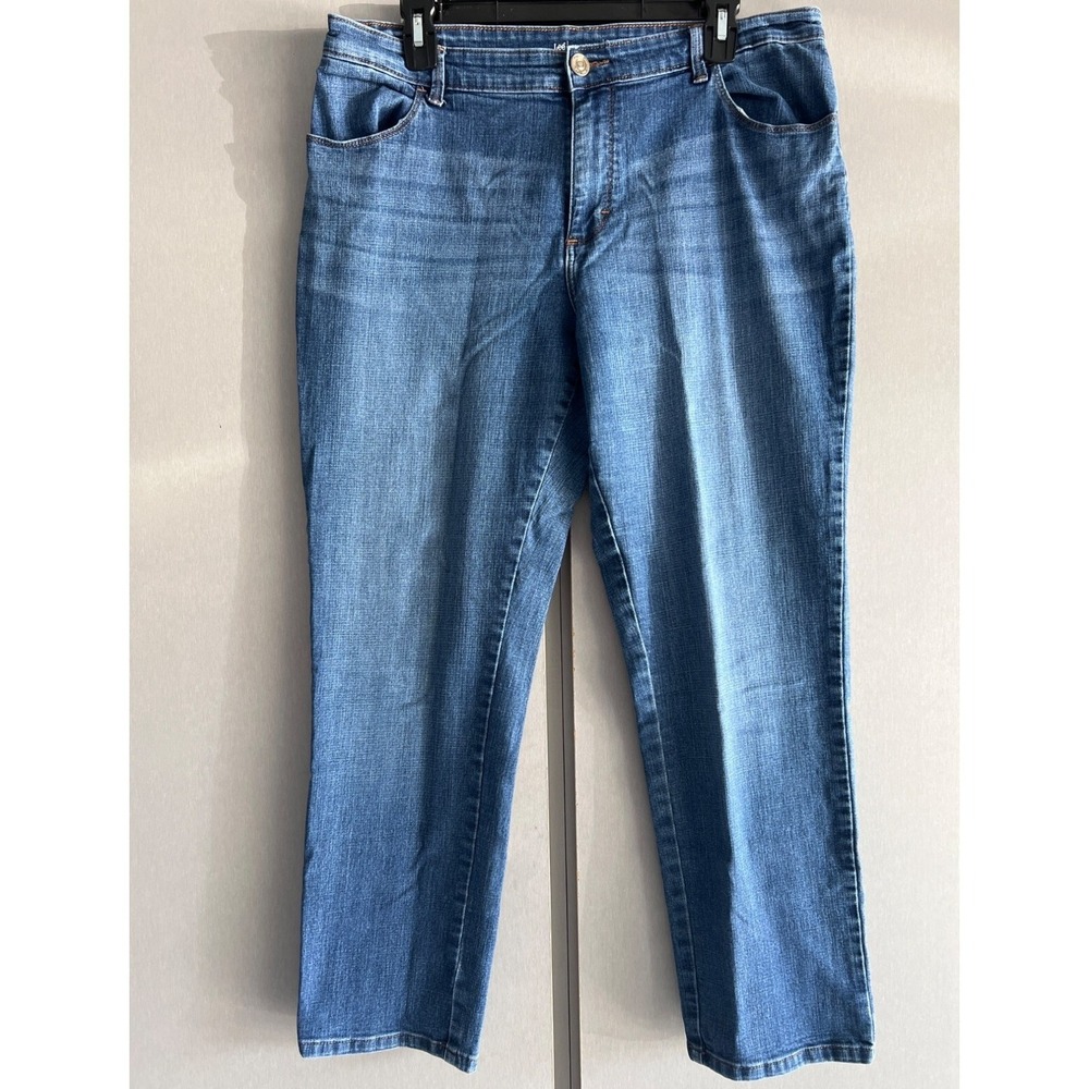 Lee 1889 Womens Jeans Size 12 Short Relaxed Fit Stretch Mom Denim Medium Wash